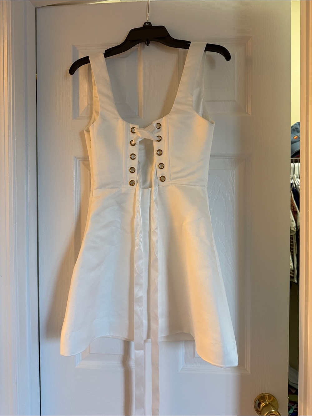 BHLDN Ivory Satin Short Wedding Dress - Picture 2 of 6